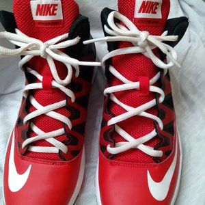 Nike youth 7Y red black stutter step basketball sneaker kids sneaker